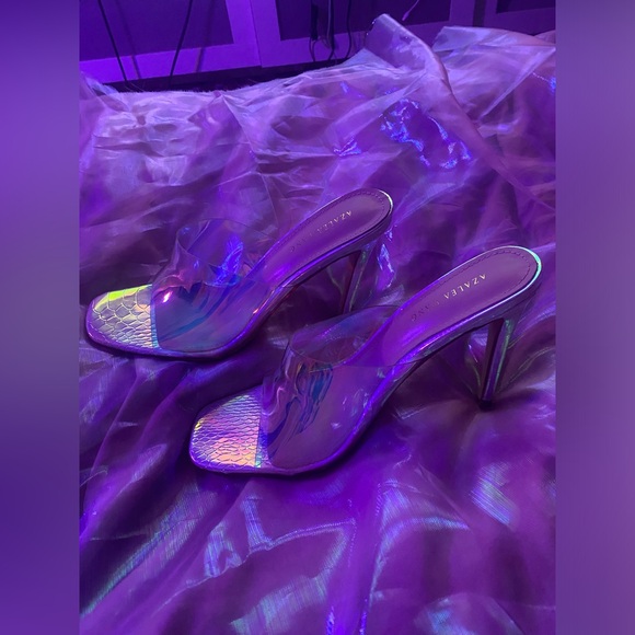 ✨Holographic Mermaid/Snakeskin Iridescent Heels✨🐍8.5 ✨AZALEA WANG✨NEW, SOLD OUT - Picture 11 of 15